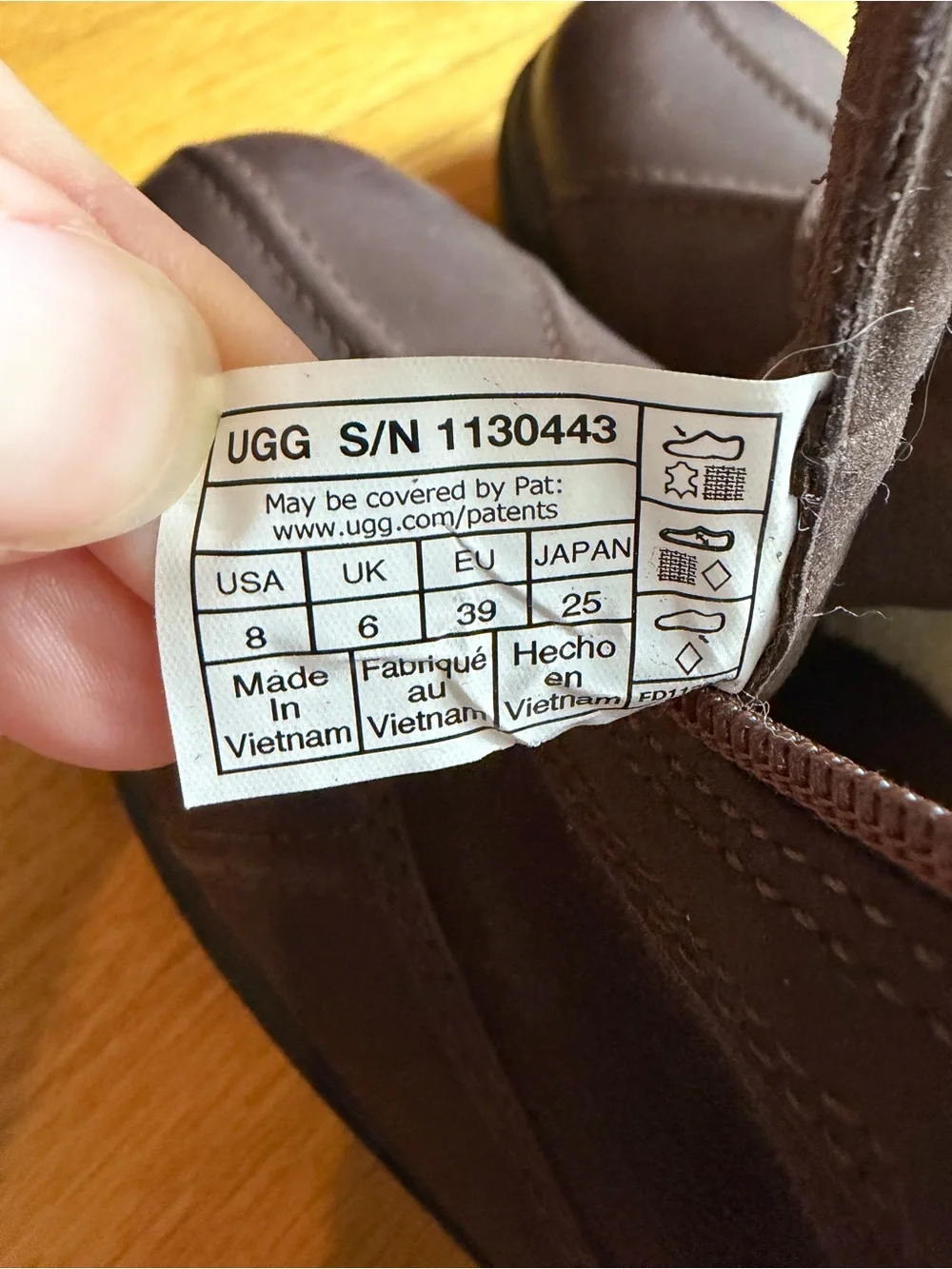UGG Hapsburg Women's Duck Boots Zip Brown Leather Waterproof
